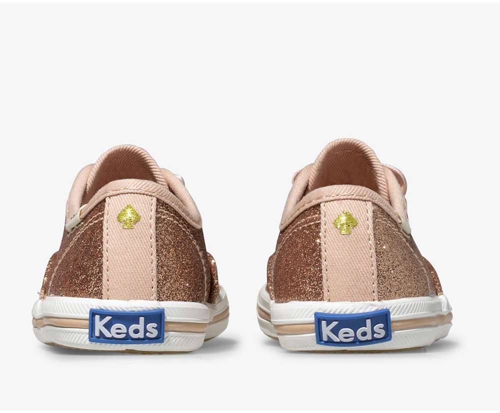 Basket Keds Enfant Rose Doré - Kate Spade New York Champion Glitter - 437-QCGFVE